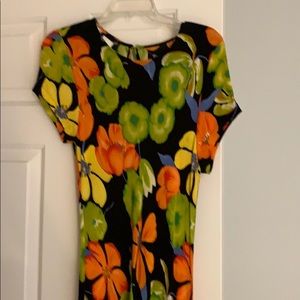 Aloha - fun Hawaiian print maxi dress- runs small